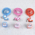 Total 6pcs/lot! USB Cable Cord（1M） & USB Power Charger For Iphone 4/4s