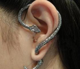 [gryxh3300223]fanny Snake ear stud/earrings-bronze-coloured