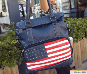 Fashion flag stripe female bag