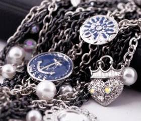 Navy wind Hooks boat anchor rudder Multilayer bracelet