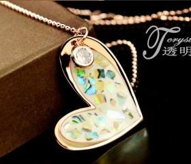 colorful Shells love Crystal jewelry necklace-colorful