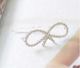 rhinestone bowknot hair accessory/pin