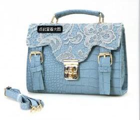 lace Alligator Pattern fashion hand bag