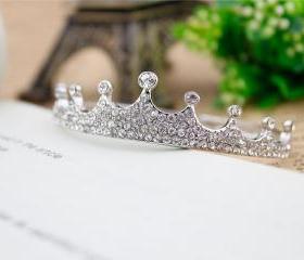 [gryxh31200430]rhinestone Princess Crown bracelet-white
